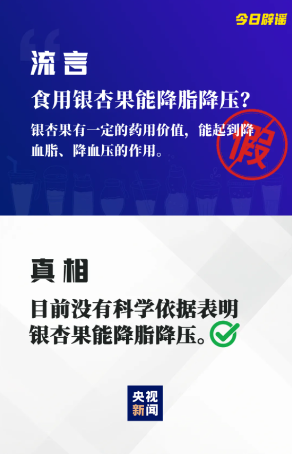 长期喝纯净水有害健康?食用银杏果能降脂降压?真相→